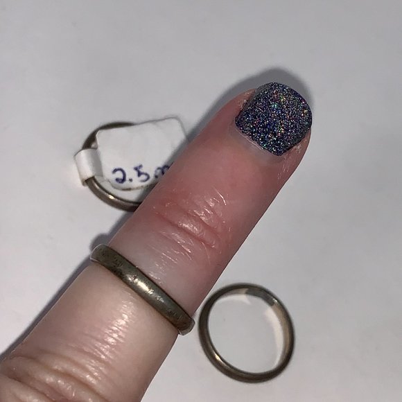 Sterling Silver Thick Plain Band Ring, Size 3 - Picture 7 of 9